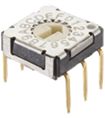 7,2 mm x 7,2 mm Niedrigprofil-Dreh-DIP-Schalter